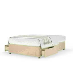 Natural Plush Velvet 2 Drawer Divan Base Small Double
