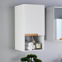 Bathroom Cabinet Wall Mounted Storage Shelf Organiser Cupboard Vanity Unit White