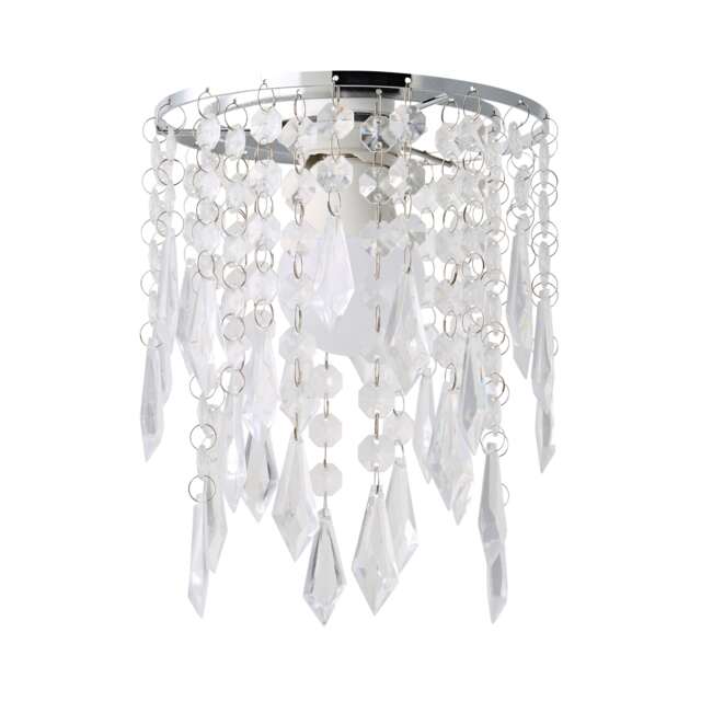 ValueLights Clear Acrylic Droplets Silver Ceiling Pendant Shade