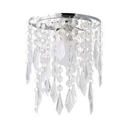 ValueLights Clear Acrylic Droplets Silver Ceiling Pendant Shade
