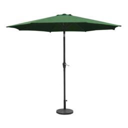 GardenKraft 2.7M Parasol Crank & Tilt With 6 Ribs Dark Green Green