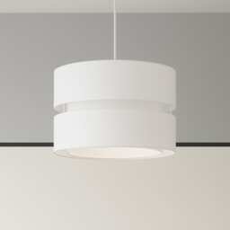 CGC Lighting Gayle Cream Two-Tier Fabric Shade Cream Cream Medium