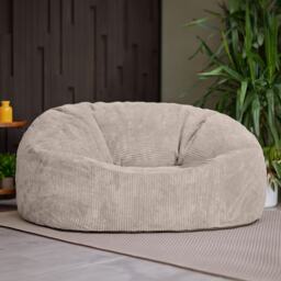Soul Giant Corduroy Bean Bag Natural 2-Seater Bean Bag Chair Cream Natural XL 1