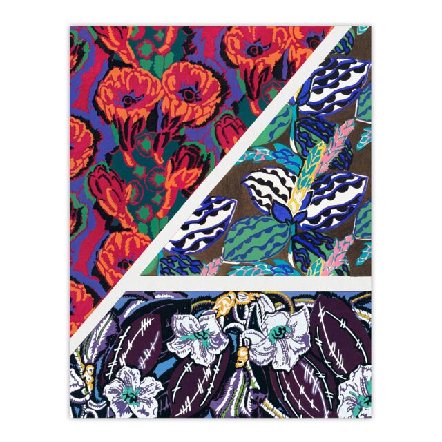 "Geometric Floral Motifs Benedictus Vintage Wall Art Poster Print 12X16"""