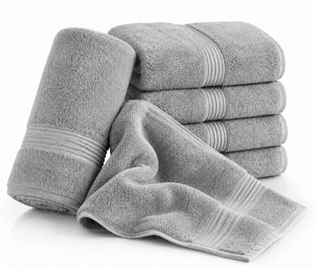 Nod Off 500GSM Egyptian Ring Spun Cotton Bath Sheet 80x140cm Silver Pack of 1