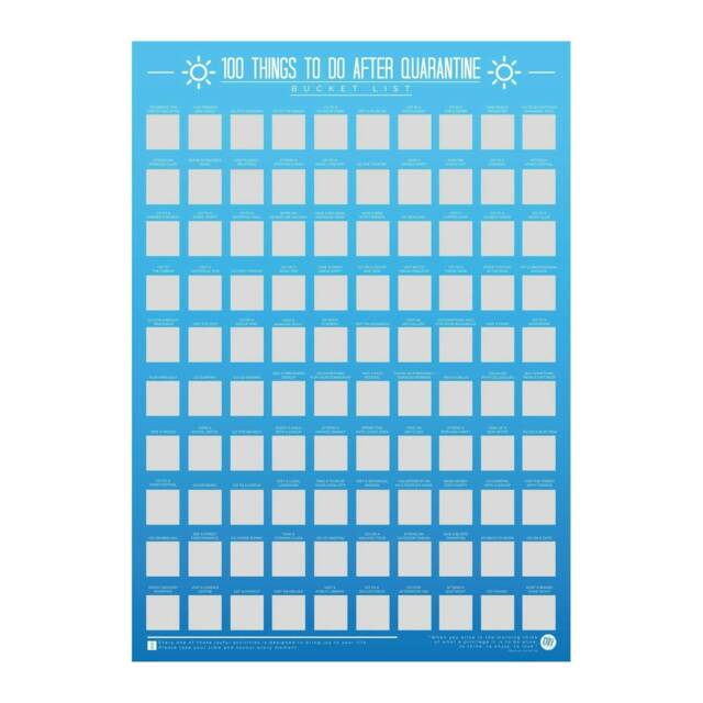 Gift Republic 100 Things To Do After Quarantine Bucket List Scratch Poster