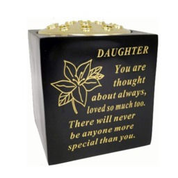 David Fischhoff Black & Gold Grave Vase 14.5 x 14.5cm - Daughter Multi