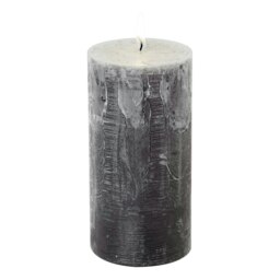 IHR Pillar Candle Medium Solid Colour Unscented 14cm Grey