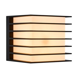 Nordlux Fluctus Outdoor Wall Light Black Metal Solar E27 Sensor Weatherproof - Mains Powered, IP44 Black Black