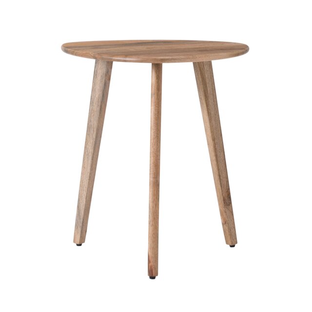 Armstrong Triangle Solid Mango Wood Side Table