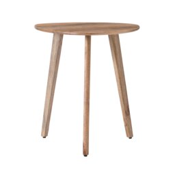MH London Armstrong Triangle Side Table Solid Mango Wood End Table