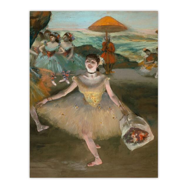 "Dancer with Bouquet Bowing Edgar Degas Vintage Huge Wall Art Poster Print 24X32"""