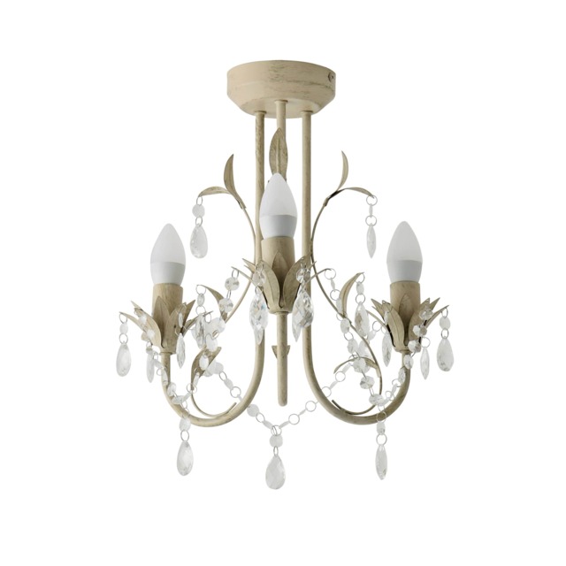 ValueLights Odelia 3 Way Gold White Ceiling Light Chandelier and Bulbs