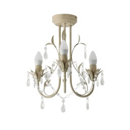 ValueLights Odelia 3 Way Gold White Ceiling Light Chandelier and Bulbs
