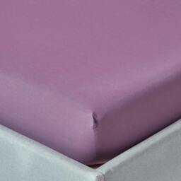 Homescapes Grape Egyptian Cotton Deep Fitted Sheet 200 TC, Double Purple Double
