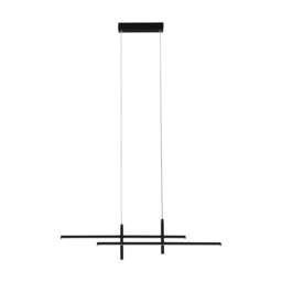 EGLO Trepiliano Pendant Light Black 2 Bar Minimalist LED Pendant Light with Staggered Struts