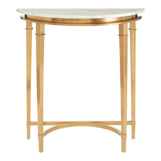 Orsina Durable Half Moon Console Table, Elegant Design Console Table For Livingroom, Strong Hallway Console Table