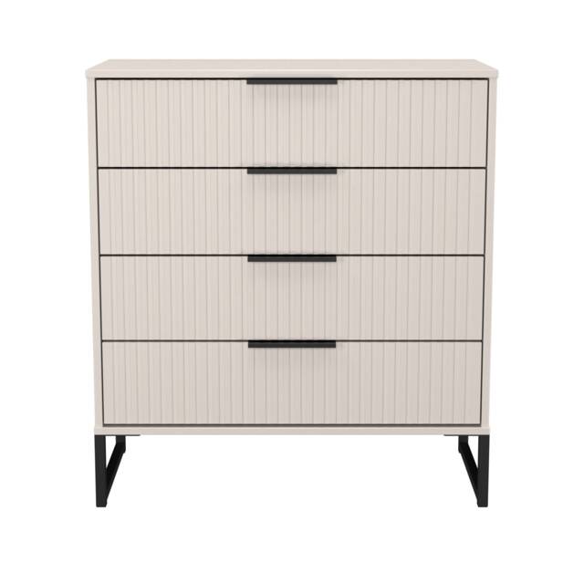 Menai 4 Drawer Chest of Drawers in Kashmir Matt (Ready Assembled) Cream Kashmir Matt