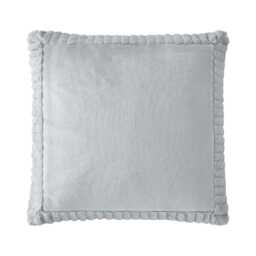 Catherine Lansfield Velvet and Faux Fur Soft Touch Cushion Silver Silver Grey 55x55cm