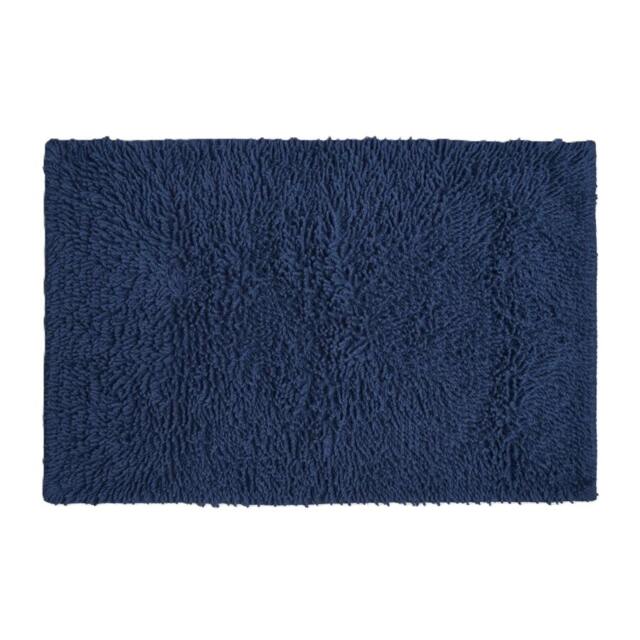 Tumble Twist Cotton Large Bath Mat - 55 x 90cm Blue Navy