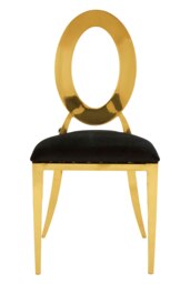 Orsina Stackable Gold Frame Dining Chair, Backrest Indoor Velvet Chair, Easy to Clean Bedroom Velvet Chair