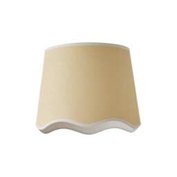 ValueLights Dutton Natural White Trim Scallop Large Ceiling Shade White