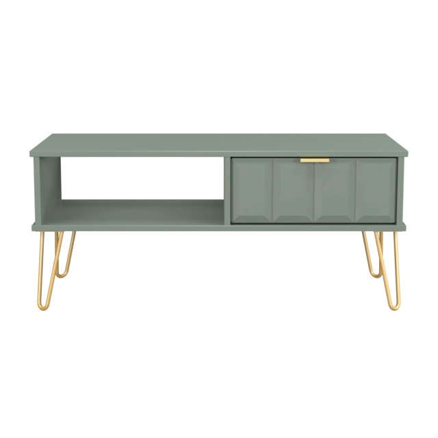 Metro 1 Drawer Coffee Table in Reed Green (Ready Assembled) Green Reed Green