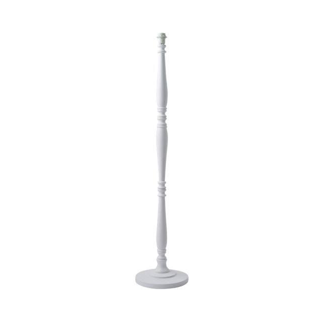 ValueLights Victoria White Wood Floor Lamp Base Only White