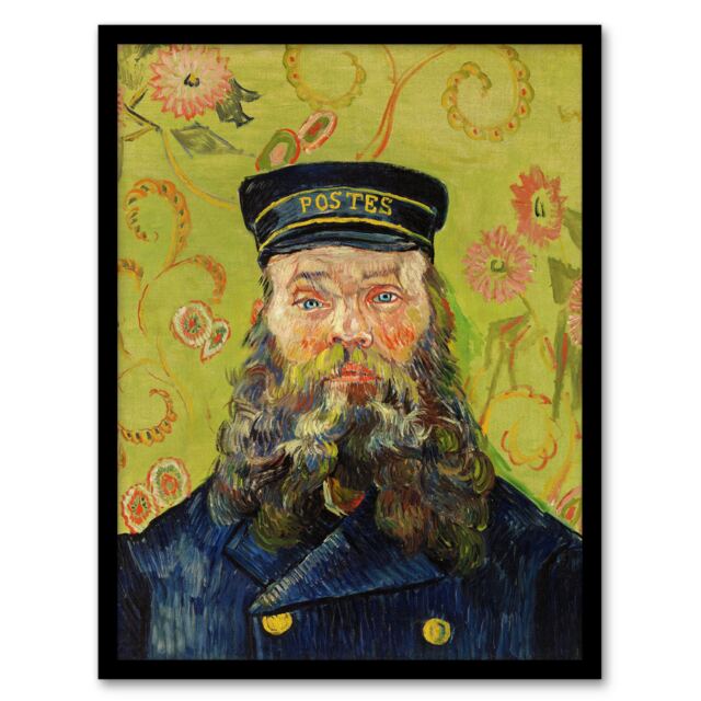 "The Postman Joseph Roulin Van Gogh Vintage Framed Wall Art Print 12X16"""