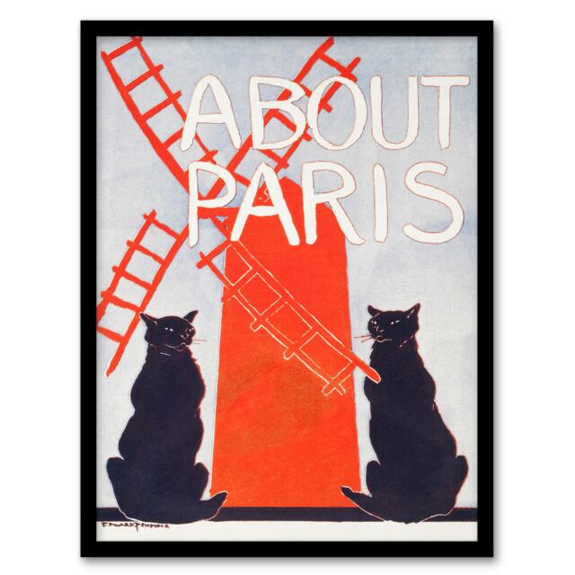 Edward Penfield Framed Wall Art Print About Paris Travel Book Cover Home Décor