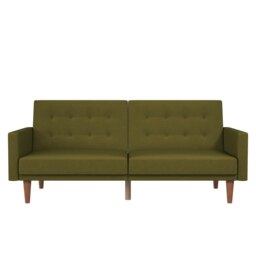 Wimberly Sofa Bed in Fabric Green Green GREEN LINEN Three Seater
