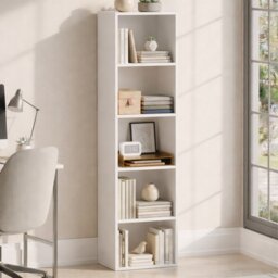 Vida Designs Oxford 5 Tier Cube Bookcase Display Storage, White
