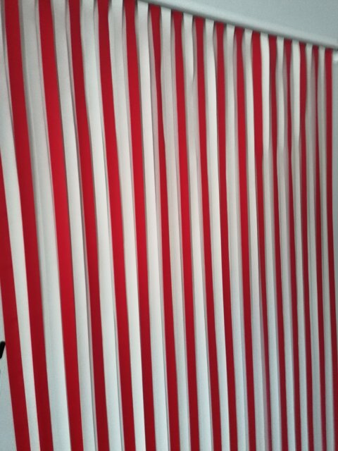 Heavy Duty Door Curtain,Bug Blind,Fly Blind,Strip Blind-RED & WHITE - 80cm wide x 200cm drop