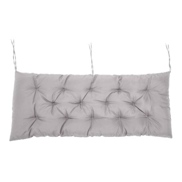 Living and Home Outdoor Waterproof Bench Seat Cushion, 120x50cm, Light Grey
