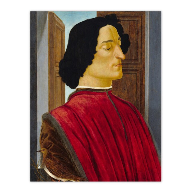 "Giuliano de Medici Portrait Botticelli Vintage Wall Art Poster Print 12X16"""