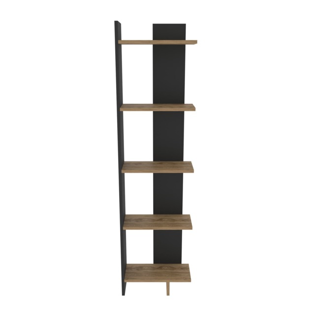 Decorotika Alice 5-tier Corner Bookcase Bookshelf Display Stand - 45 cm W x 19.6 cm D x 170 cm H