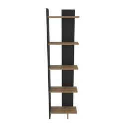 Decorotika Alice 5-tier Corner Bookcase Bookshelf Display Stand - 45 cm W x 19.6 cm D x 170 cm H