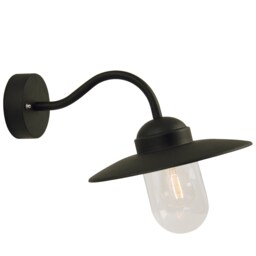 Nordlux Luxe Outdoor Wall Light Black Metal Solar E27 Sensor Weatherproof - Mains Powered, IP54 Black Black