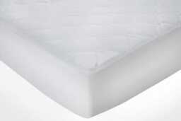Evernight Collection Microfibre Quilted Extra Deep Mattress Protector in White - Super King