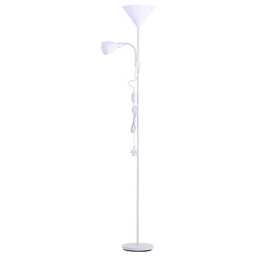 Living and Home Modern 2-Head Floor Lamp for Living Room - White