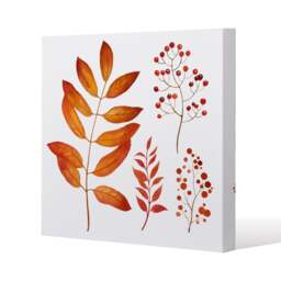 Orange Autumn Leaves (Canvas Print) / 77 x 77 x 4cm Multi