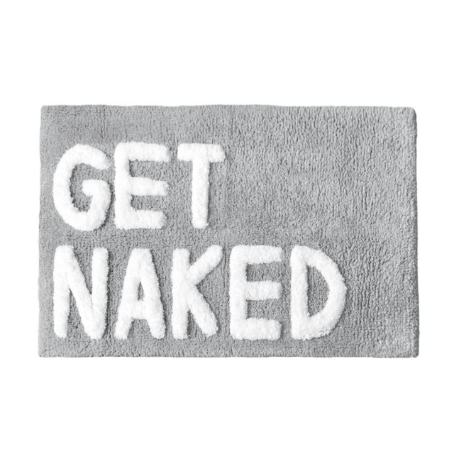 Get Naked Bath Mat - Grey/White