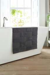 Egyptian Spa Absorbent 1600gsm Bath Mat - 55x 85cm Super-Soft Bathroom Cotton Rug Grey Charcoal 55x85cm