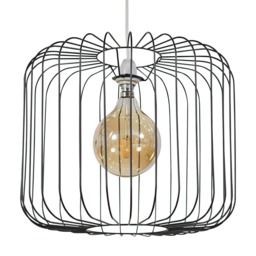 ValueLights Ridgway Black Metal Wire Ceiling Shade Black