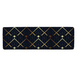Luxury Gold Art Deco Runner Rug Multi