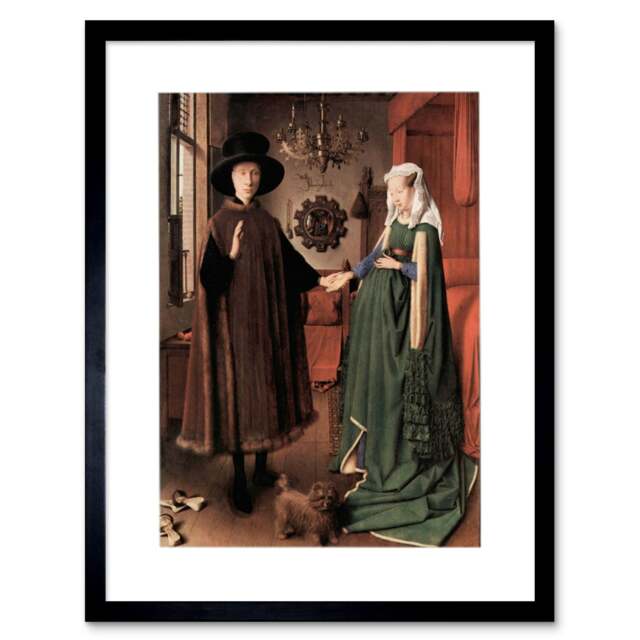 Jan Van Eyck Arnolfini Wedding Old Master Painting Framed Wall Art Print