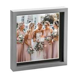 "Nicola Spring 10 x 10"" Photo Frame - Grey/Black Mount - 3D Photo Frame Picture Frame Box Portrait Display Case (53 x 53cm)"