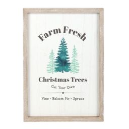 Something Different Farm Fresh Christmas Tree Framed Wall Art Green Green/White One Size 1