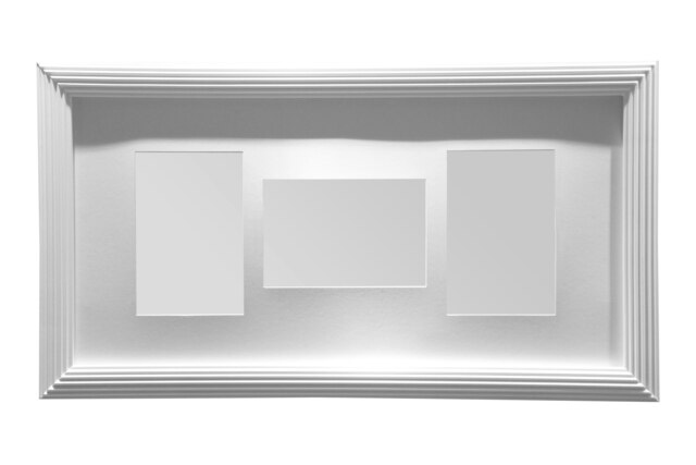 White 3 Photo Multi Photo Frame,Wall-Mounted Picture Holder,Versatile Glass Protected Poster Frame For Decor White One Size