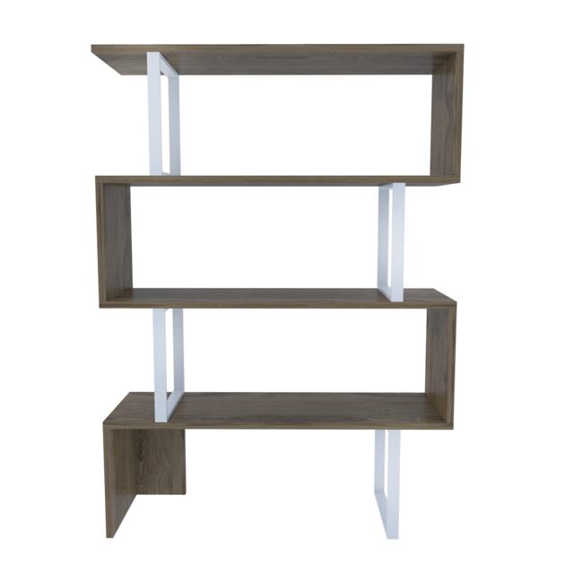 Decorotika Adriana Bookcase with Metal Frame - 90 cm W x 120 cm H x 30 cm D